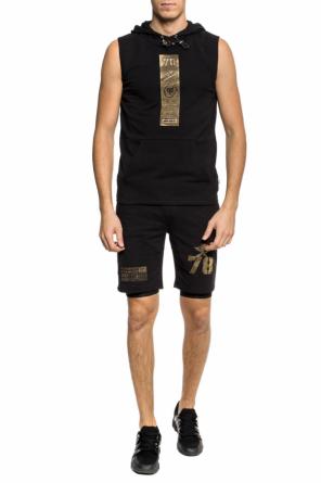Appliqued sleeveless sweatshirt, zdjęcie 2 Appliqued sleeveless sweatshirt od Plein Sport